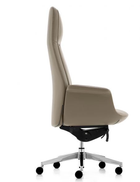 Крісло KRESLALUX BATE 01 LIGHT BROWN для керівника, шкіряне
