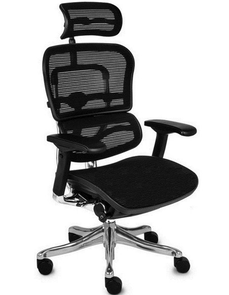 Крісло комп'ютерне ERGOHUMAN PLUS, ергономічне, чорного кольору