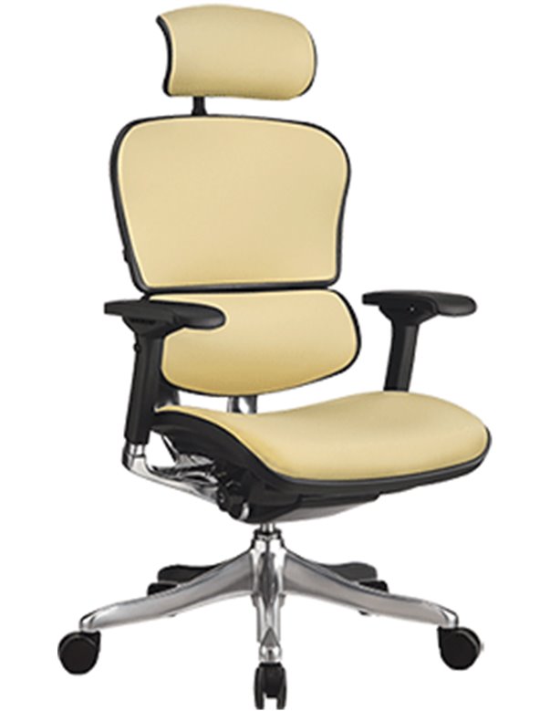 Крісло комп'ютерне ERGOHUMAN PLUS, ергономічне, натуральна шкіра чорного кольору