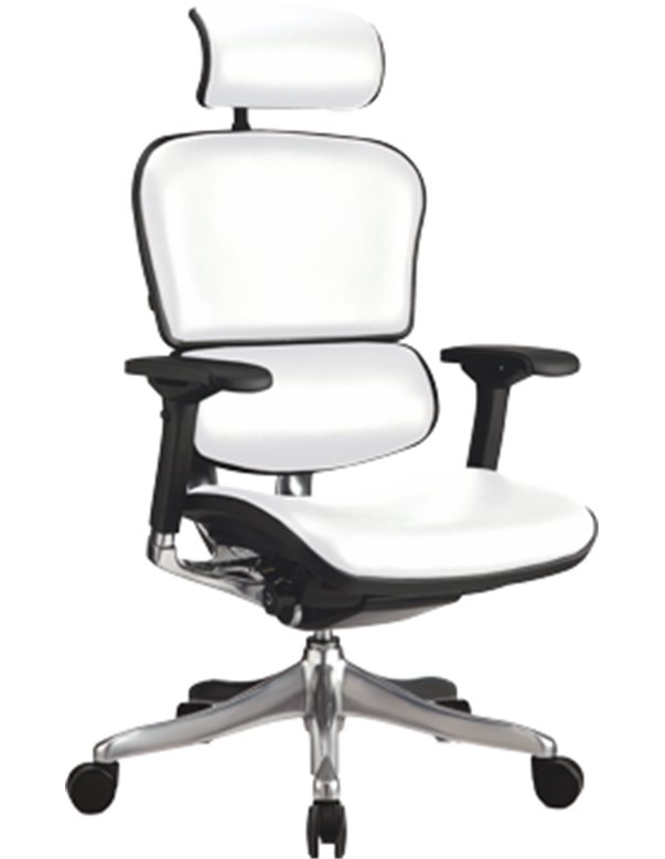 Крісло комп'ютерне ERGOHUMAN PLUS, ергономічне, натуральна шкіра чорного кольору