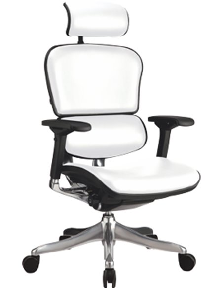 Крісло комп'ютерне ERGOHUMAN PLUS, ергономічне, натуральна шкіра чорного кольору