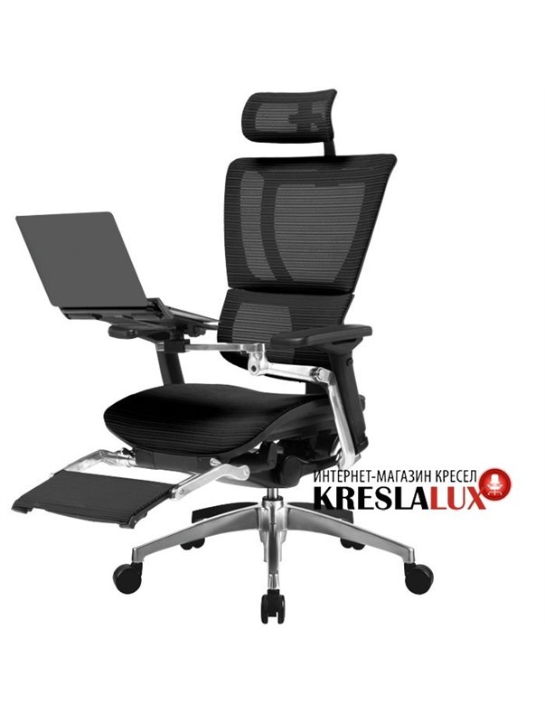 Крісло комп'ютерне MIRUS-IOO, ергономічне, чорного кольору