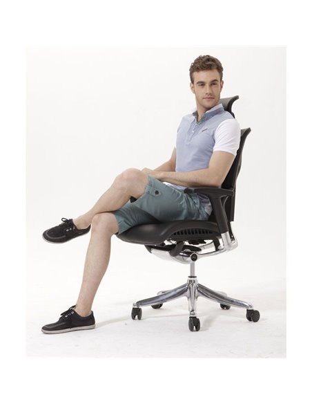 Крісло EXPERT Sail Leather (SAL01-G) для керівника, ергономічне, колір чорний