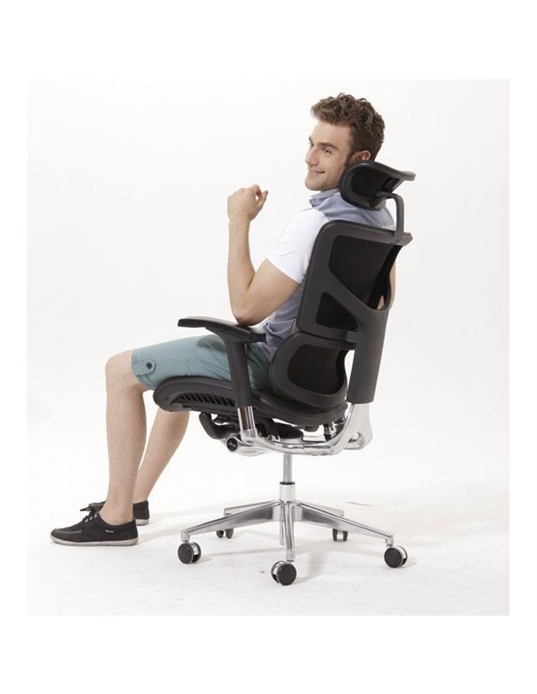 Крісло EXPERT Sail Leather (SAL01-G) для керівника, ергономічне, колір чорний