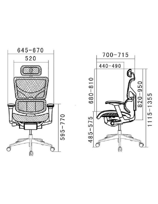 Крісло EXPERT Sail Leather (SAL01-G) для керівника, ергономічне, колір чорний