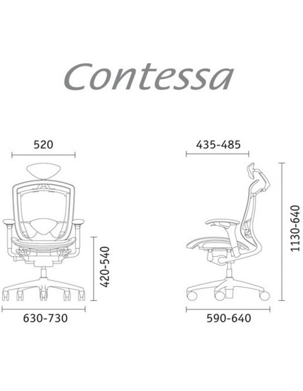 Крісло Okamura Contessa для керівника шкіряне стандартне