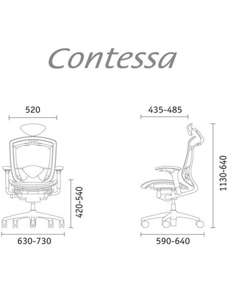 Крісло Okamura Contessa для керівника шкіряне стандартне