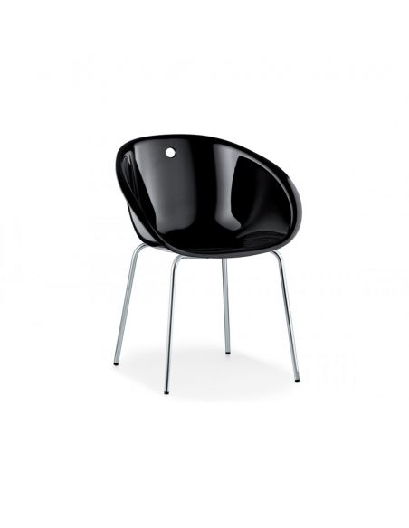 Стілець PEDRALI GLISS 901 Чорний Напівбарний
