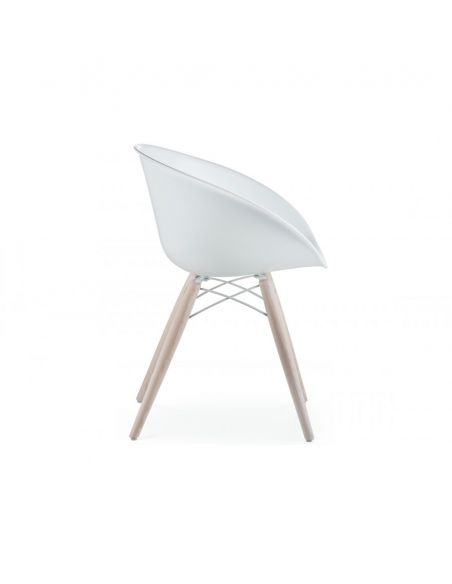 Стілець PEDRALI GLISS WOOD 904 Білий Напівбарний