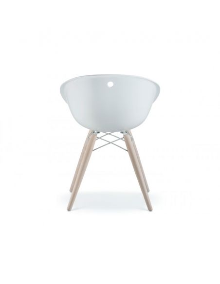 Стілець PEDRALI GLISS WOOD 904 Білий Напівбарний