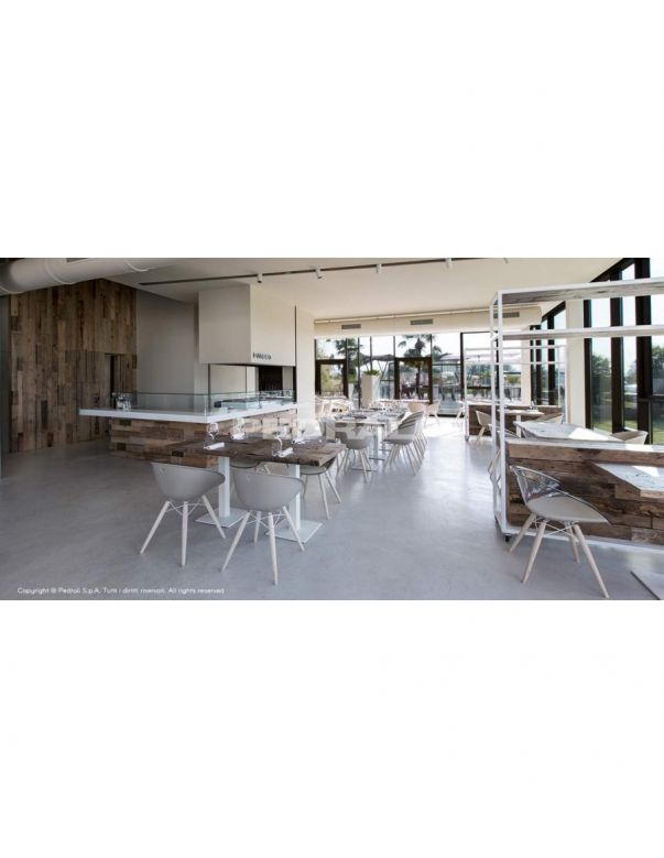 Стілець PEDRALI GLISS WOOD 904 Білий Напівбарний