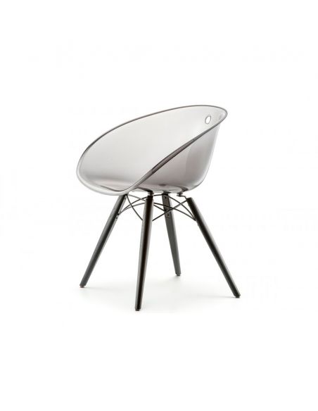 Стілець PEDRALI GLISS WOOD 905 Прозорий