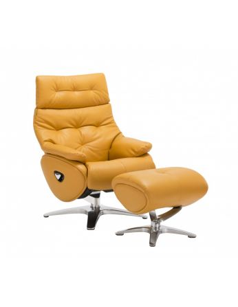 Крісло-реклайнер ALPHA 136, натуральна шкіра 2