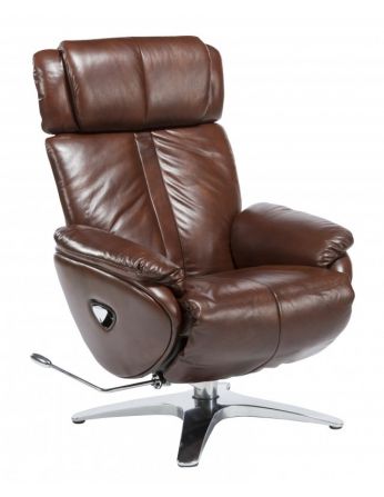 Крісло-реклайнер ALPHA 129, натуральна шкіра 2