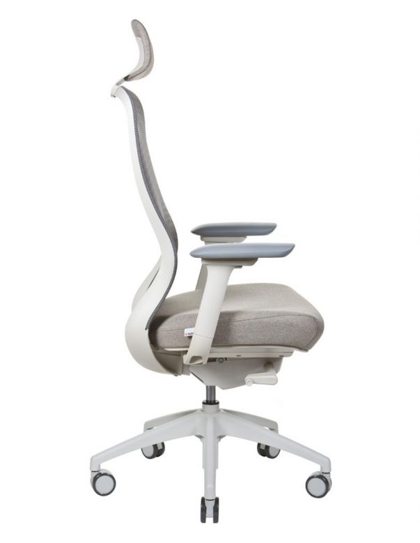 Крісло KRISLALUX IN-POINT (LIGHT GREY + M61002), ергономічне, світлий беж