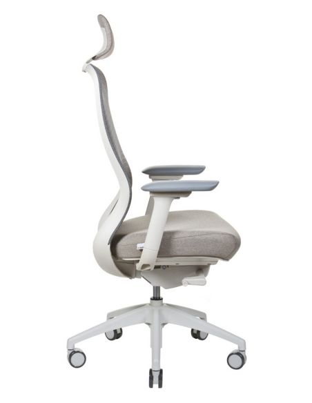 Крісло KRISLALUX IN-POINT (LIGHT GREY + M61002), ергономічне, світлий беж