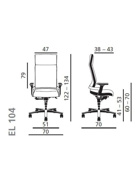 Крісло ZÜCO LACINTA, для керівника, тканинне