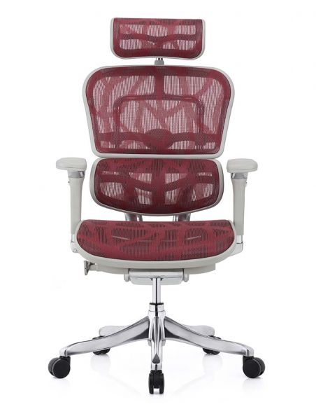 Крісло ERGOHUMAN PLUS LUXURY (EHPL-AG-HAM, ZB6) ергономічне, червоного кольору