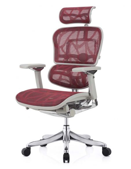 Крісло ERGOHUMAN PLUS LUXURY (EHPL-AG-HAM, ZB6) ергономічне, червоного кольору