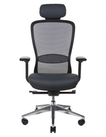 Крісло KRISLALUX IN-POINT ALU BLACK, ергономічне 2