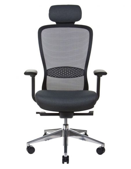 Крісло KRISLALUX IN-POINT ALU BLACK, ергономічне