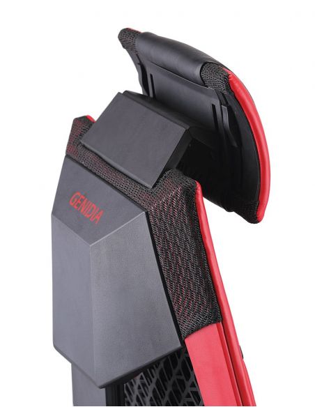 Крісло геймерське GENIDIA GAMING (M-GN-BB-HAL-ML-BL), ергономічне, з підставкою для ніг