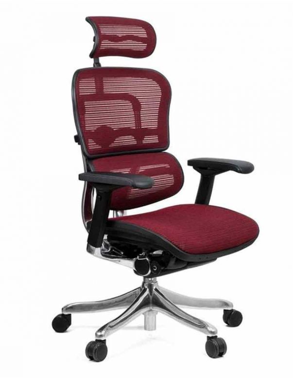 Крісло комп'ютерне ERGOHUMAN PLUS, ергономічне, бордового кольору
