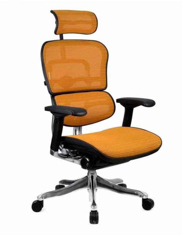 Крісло комп'ютерне ERGOHUMAN PLUS, ергономічне, оранжевого кольору