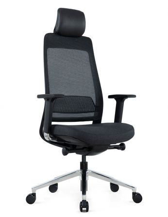 Крісло KRISLALUX FILO-A1 (black + black), ергономічне