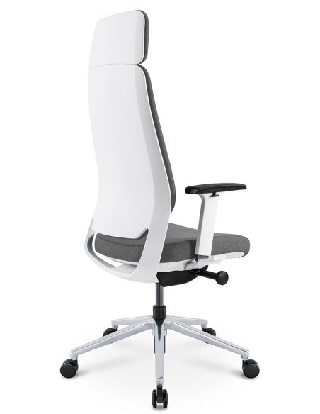 Крісло KRISLALUX FILO-A WHITE (grey + grey), ергономічне