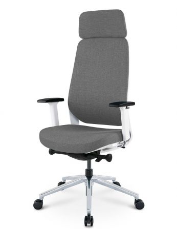 Крісло KRISLALUX FILO-A WHITE (grey + grey), ергономічне 2