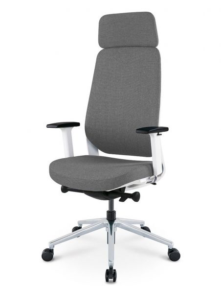 Крісло KRISLALUX FILO-A WHITE (grey + grey), ергономічне