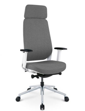 Крісло KRISLALUX FILO-A WHITE (grey + grey), ергономічне