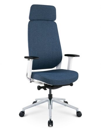Крісло KRISLALUX FILO-A WHITE (blue + blue), ергономічне