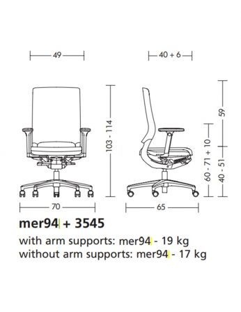 Крісло KLOBER MERA 94 (ONYX), ергономічне, для оператора,... 2