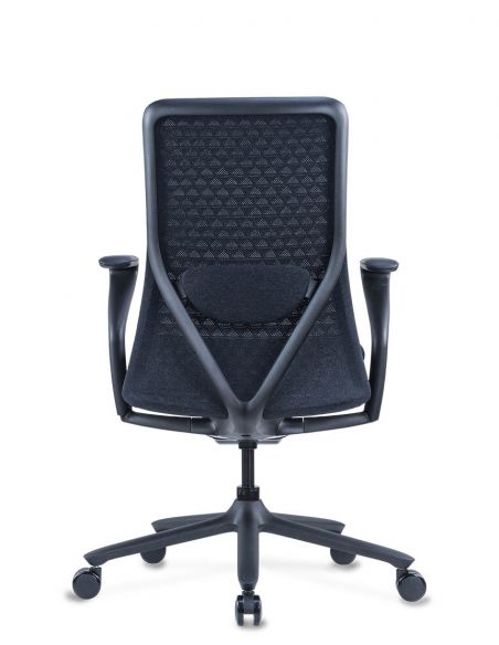 Крісло KRISLALUX POLY PURE BLACK, тканинне, ергономічне