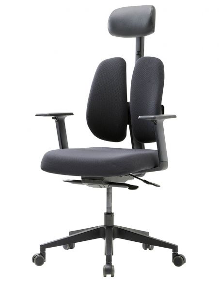 Ортопедичне крісло DUOREST GOLD D2500G-DAS BLACK, чорне