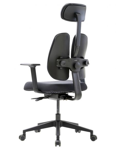 Ортопедичне крісло DUOREST GOLD D2500G-DAS BLACK, чорне