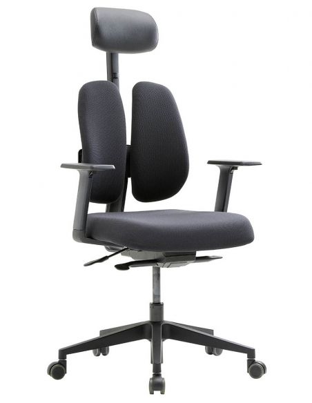 Ортопедичне крісло DUOREST GOLD D2500G-DAS BLACK, чорне