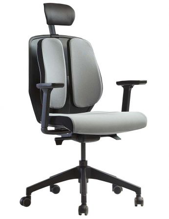 Ортопедичне крісло DUOREST ALPHA HDBA-S GREY, сіре