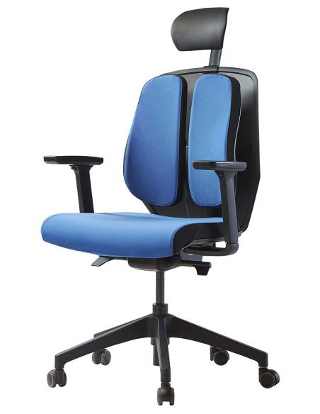Ортопедичне крісло DUOREST ALPHA HDBA-S BLUE, синє
