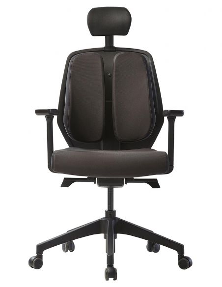 Ортопедичне крісло DUOREST ALPHA HBDA-S BLACK, чорне
