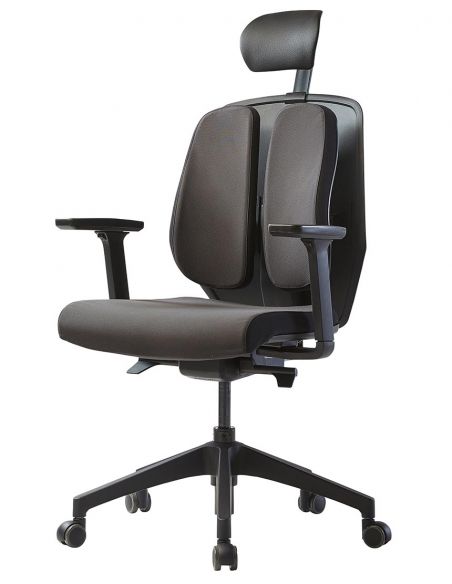 Ортопедичне крісло DUOREST ALPHA HBDA-S BLACK, чорне