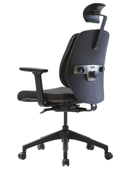 Ортопедичне крісло DUOREST ALPHA HBDA-S BLACK, чорне