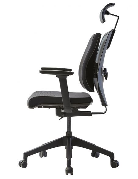 Ортопедичне крісло DUOREST ALPHA HBDA-S BLACK, чорне