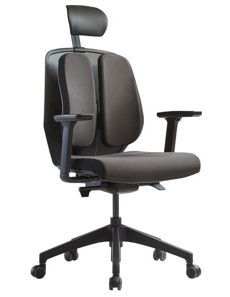 Ортопедичне крісло DUOREST ALPHA HBDA-S BLACK, чорне
