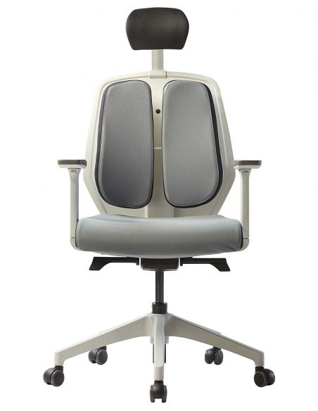 Ортопедичне крісло DUOREST ALPHA HDBA-SW GREY, cіре