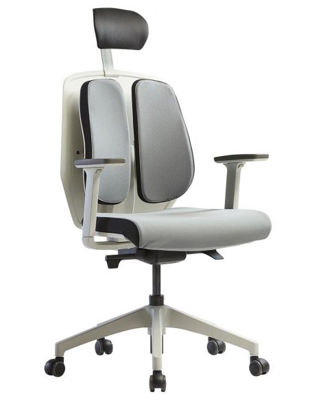 Ортопедичне крісло DUOREST ALPHA HDBA-SW GREY, cіре