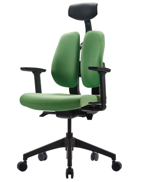 Ортопедичне крісло DUOREST D2 BLACK/GREEN, зелене