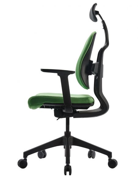 Ортопедичне крісло DUOREST D2 BLACK/GREEN, зелене